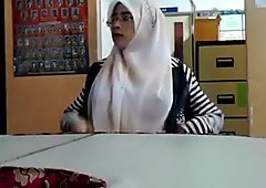 Nice Pair of Brown Tits malaysian hijab