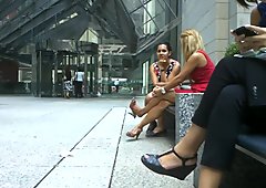 Candid Amazing Legs & Feet Shoeplay by Blonde PT 2