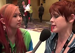 Lily Cade interviewed by Harriet Sugarcookie during AVN2016 at Hard Rock LV