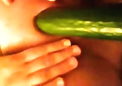 BBW Fucked with Cucumber