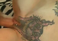 All pierced and perverted tattooed blonde harlot is fucked by gaffer